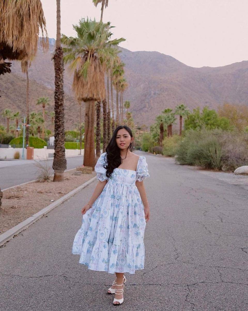 outfit serba biru ala Rachel Vennya (instagram.com/rachelvennya)
