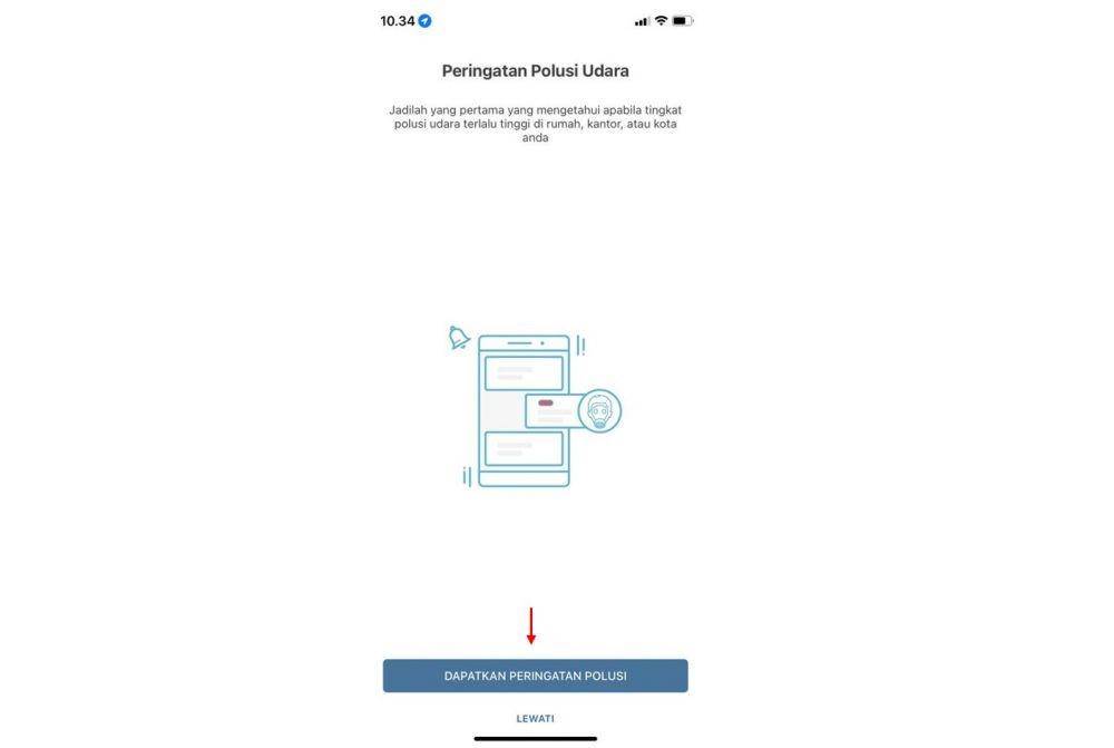 ilustrasi cek kualitas udara hari ini di HP via aplikasi AirVisual (IDN Times/Laili Zain Damaika)