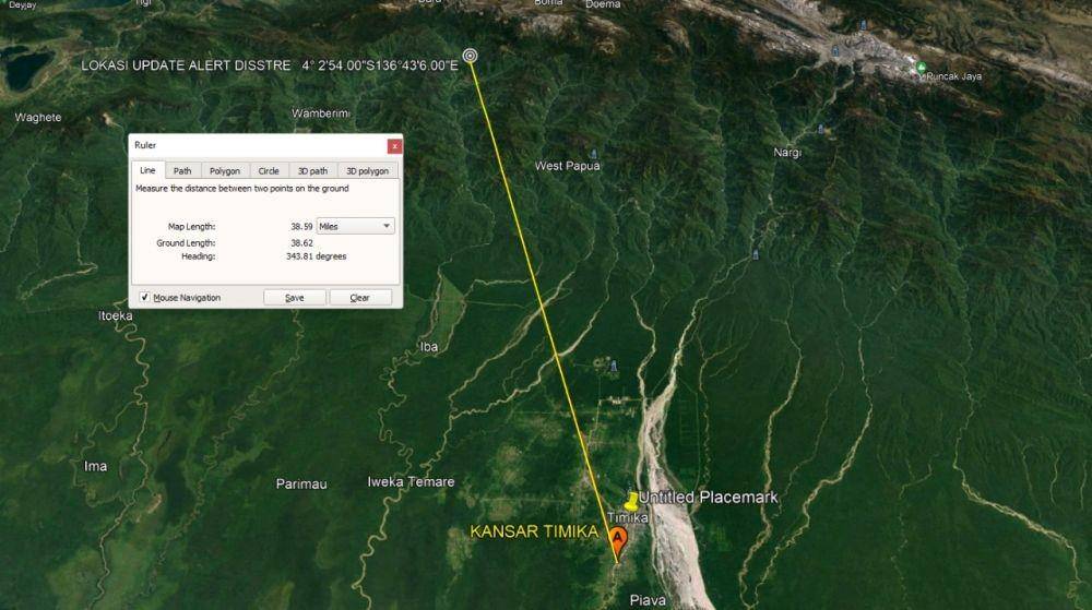 Koordinat jatuhnya pesawat Susi Air (Pilatus Porter PC-6) PK BVM