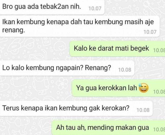 chat lucu main tebak-tebakan (twitter.com/txtdariwa)