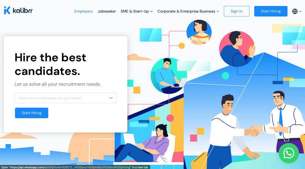 ilustrasi aplikasi lowongan kerja (kalibrr.com)