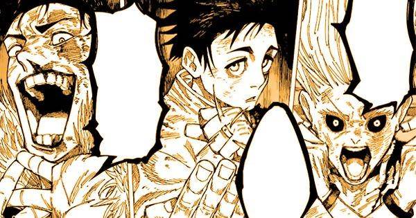 Yuta dan dua musuhnya melepas domain expansion secara bersamaan (Dok. Shueisha / Jujutsu Kaisen )