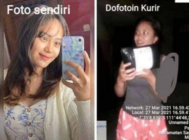 hasil foto teman vs. kurir (twitter.com/txtdarikurir)