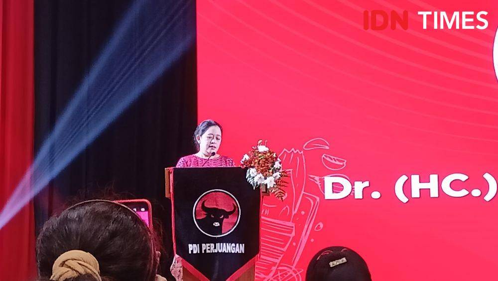 DPP PDIP Puan Maharani di Hall B, Gedung JCC, Senayan, Jakarta, Sabtu (25/6/2022). (IDN Times/Siti Nurhaliza).