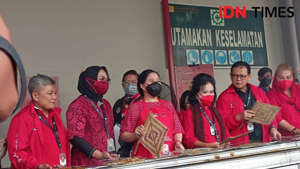 DPP PDIP Puan Maharani di Hall B, Gedung JCC, Senayan, Jakarta, Sabtu (25/6/2022). (IDN Times/Siti Nurhaliza).