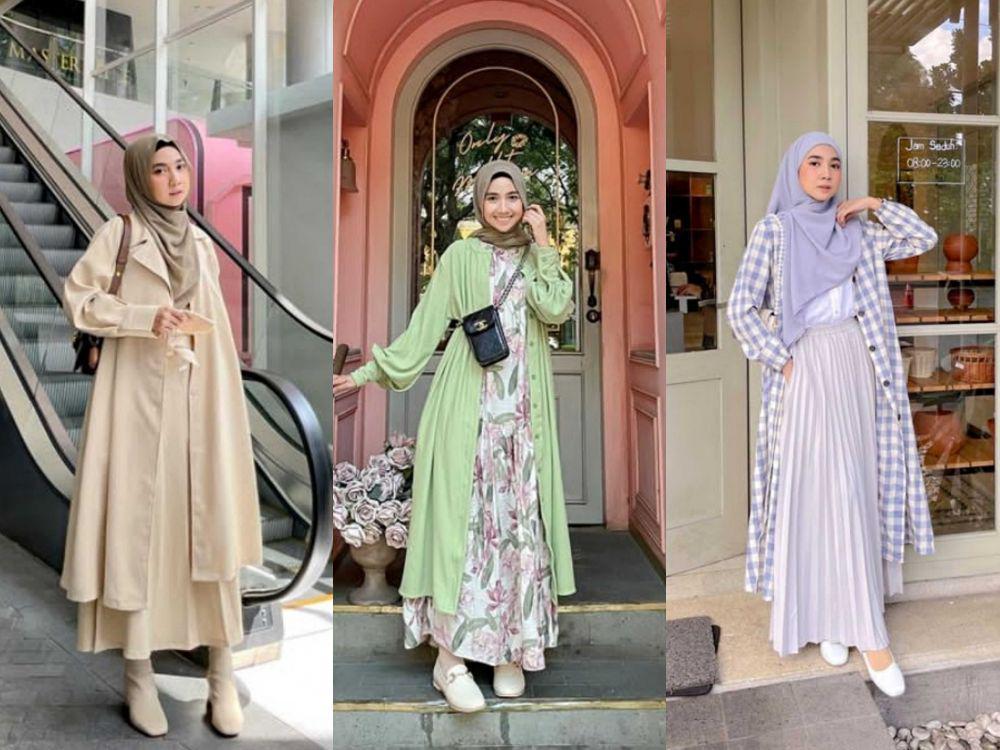9 Ide OOTD Long Outer Selebgram Richa Etika Ulhaq, Anggun Dan Simple