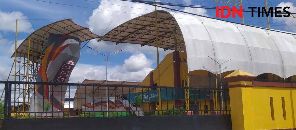 Venue panjat tebing yang dulunya digunakan untuk penyelenggaraan PON XX Papua kini tidak ada aktifitas, walaupun demikian tetap dijaga dengan baik Ricky Lodar/ IDN Times