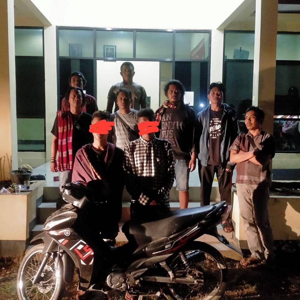 Pelaku saat diamankan Polres Bima.(Dok.Polres Bima)