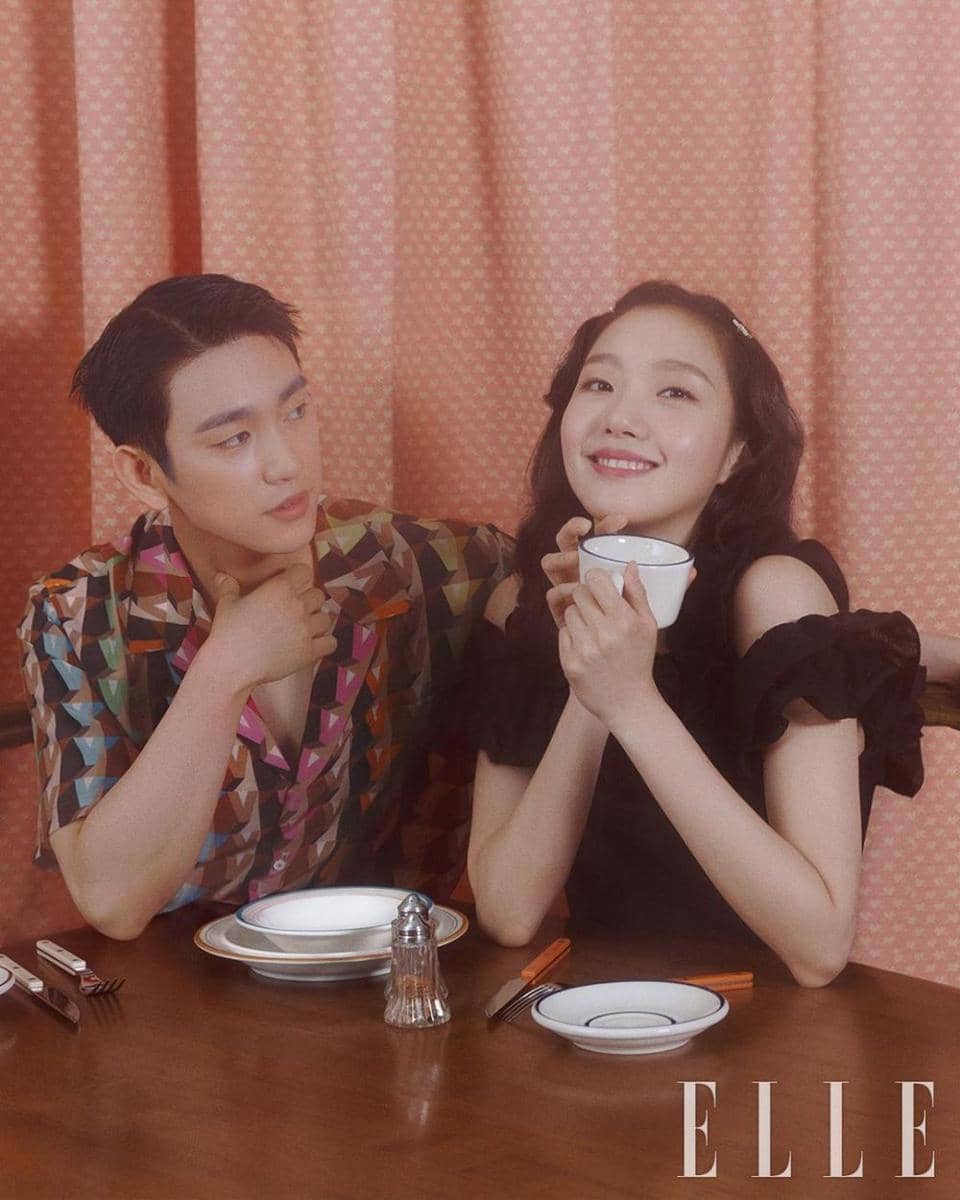Jinyoung GOT7 dan Kim Go Eun (instagram.com/ellekorea)