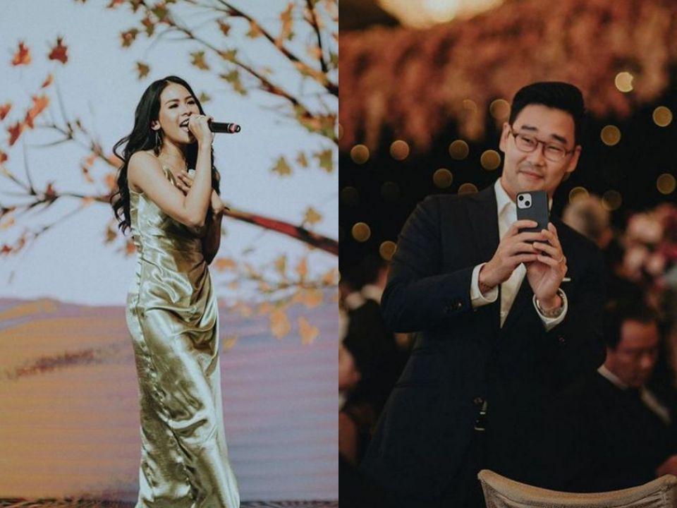 10 Potret Maudy Ayunda di Resepsi Putri Tanjung, Sumbang Lagu!