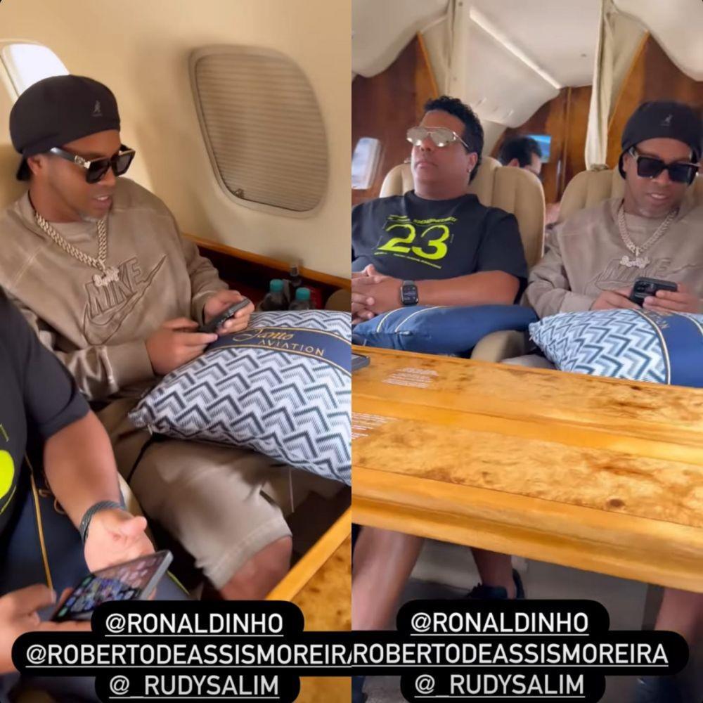 Capture perjalanan Ronaldinho menuju Malang (@rafinagita1717)