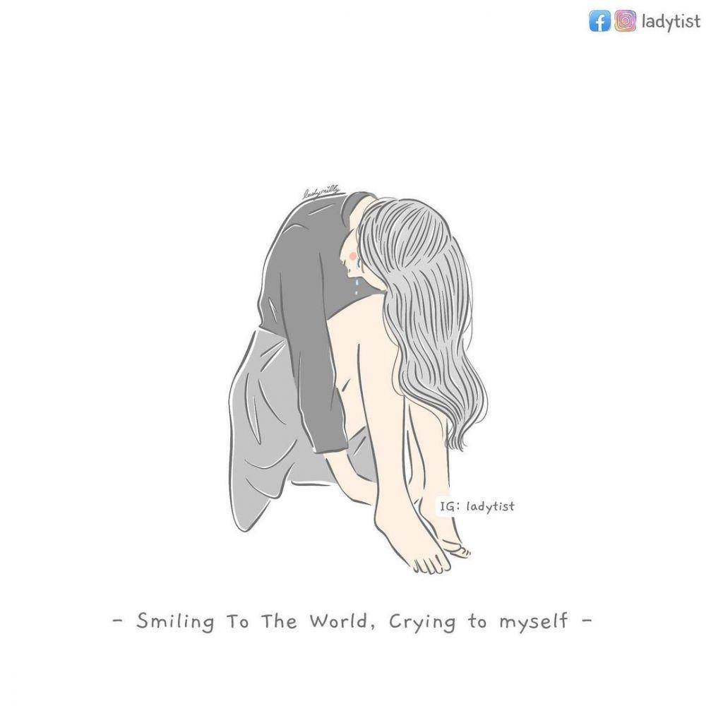 Ilustrasi cewek single. (instagram.com/ladytist)