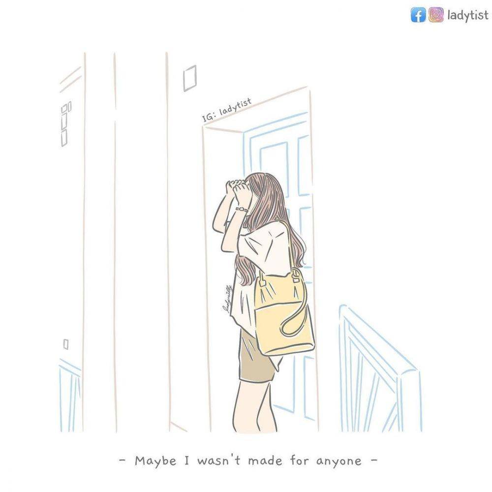 Ilustrasi cewek single. (instagram.com/ladytist)