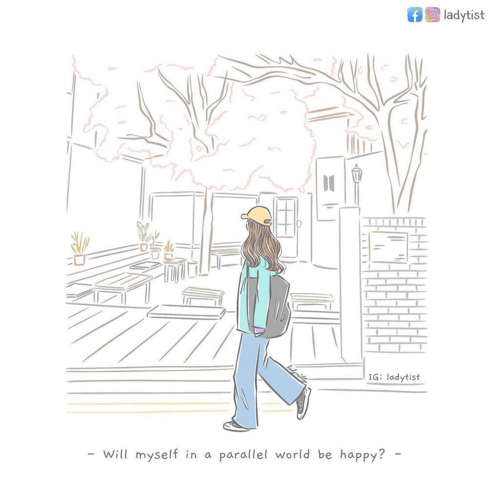 Ilustrasi cewek single. (instagram.com/ladytist)