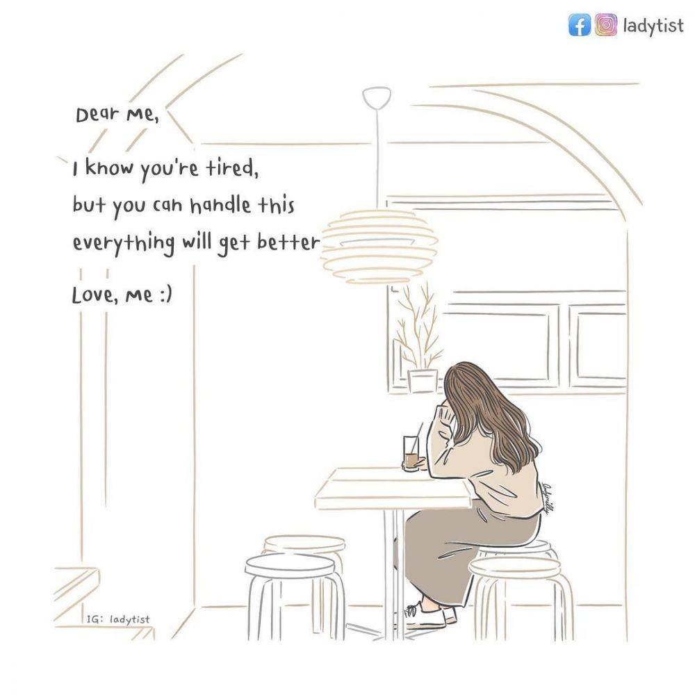 Ilustrasi cewek single. (instagram.com/ladytist)