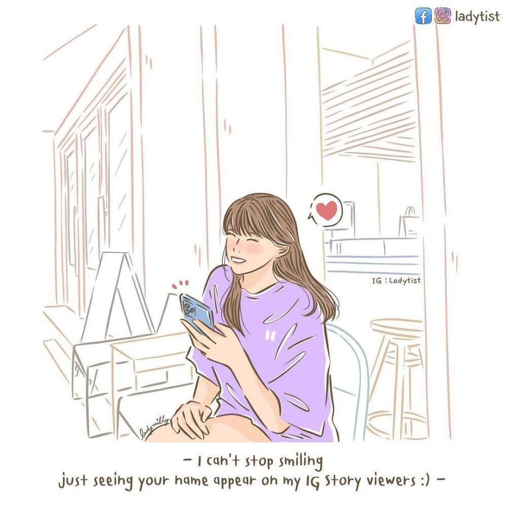 Ilustrasi cewek single. (instagram.com/ladytist)
