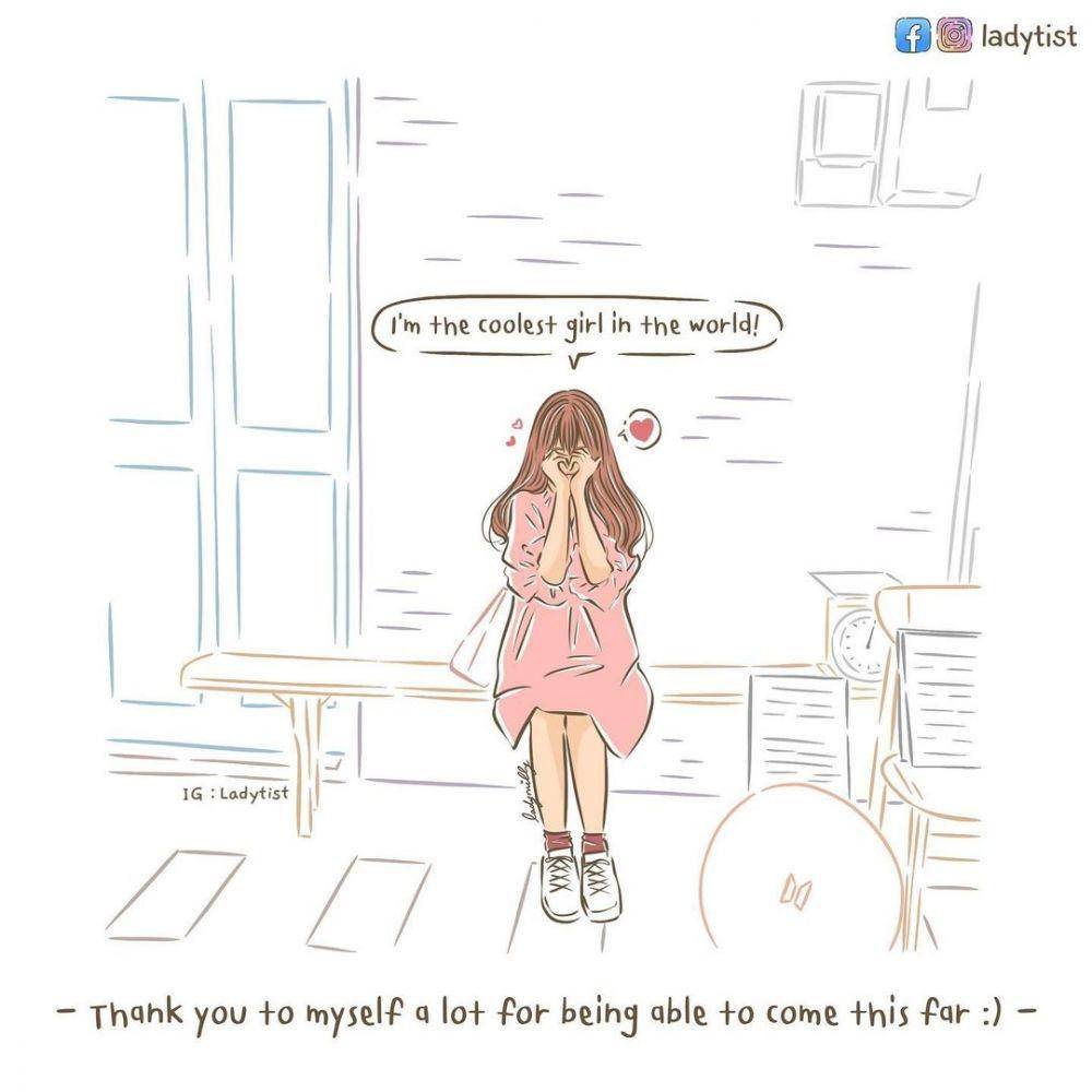 Ilustrasi cewek single. (instagram.com/ladytist)