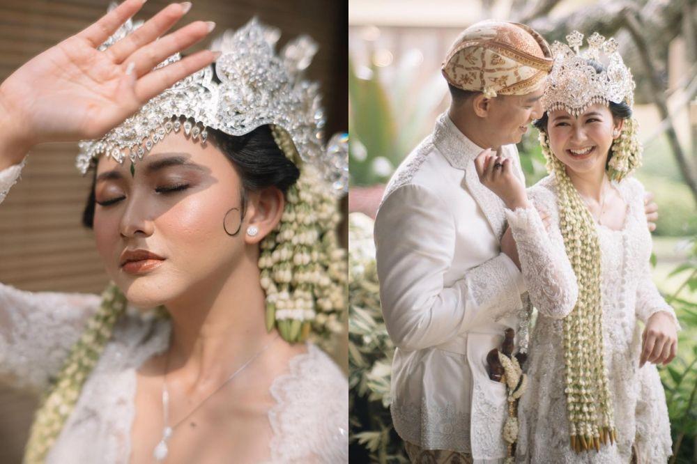 10 Makeup dan Kebaya Akad Nikah Adinda Azani, Adat Sunda Menawan!