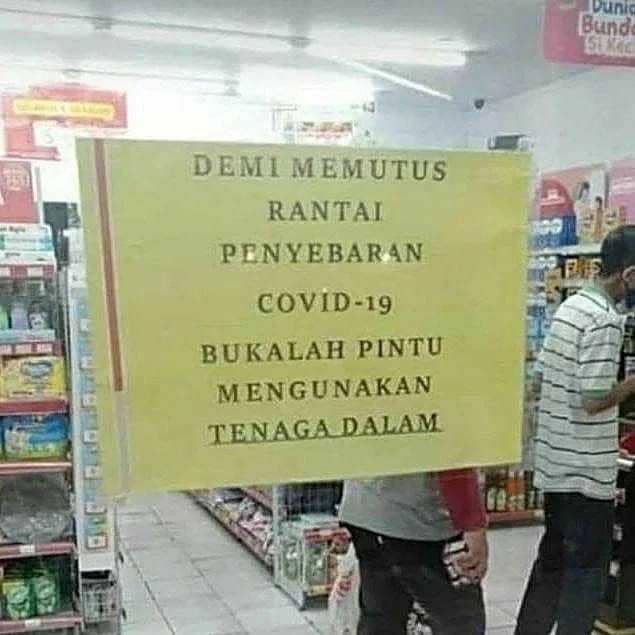 Pesan peringatan di tempat umum (Instagram.com/ngakakkocak)