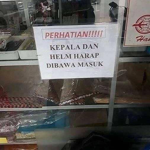 Pesan peringatan di tempat umum (Instagram.com/ngakakkocak)