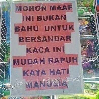 Pesan peringatan di tempat umum (Instagram.com/ngakakkocak)