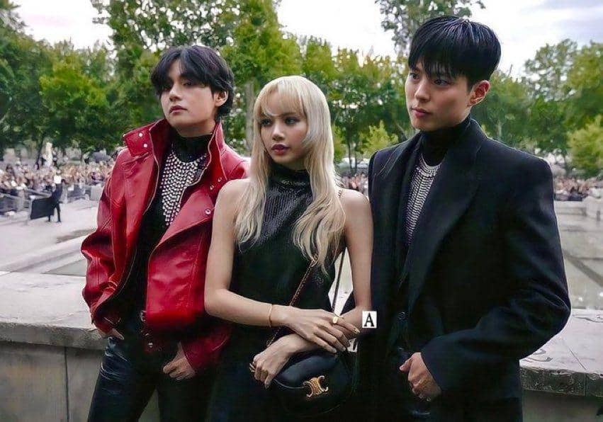 V BTS, Lisa, Park Bogum (twitter.com/CloutNewsMedia)
