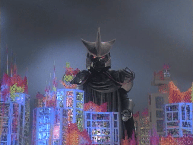 Tim Curry di Superhuman Samurai Syber Squad (Tsuburaya/ Superhuman Samurai Syber Squad)