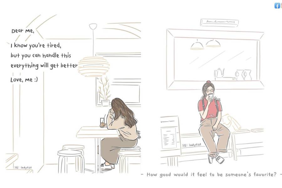 Ilustrasi cewek single. (instagram.com/ladytist)