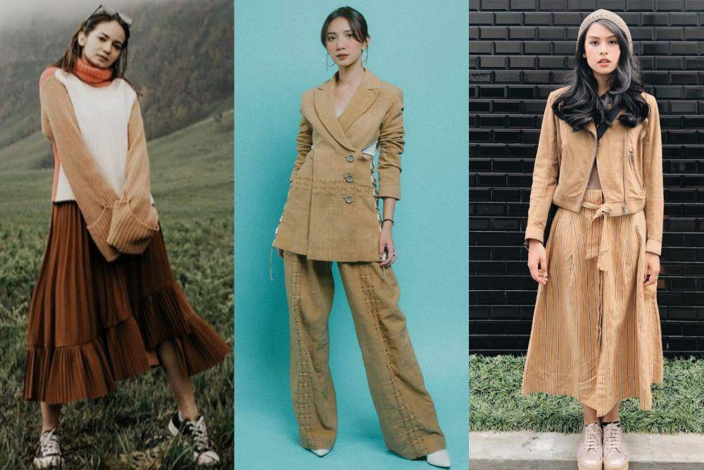 OOTD Earth Tone ala Artis (instagram.com/enzystoria | instagram.com/sheiladaisha | instagram.com/maudyayunda)
