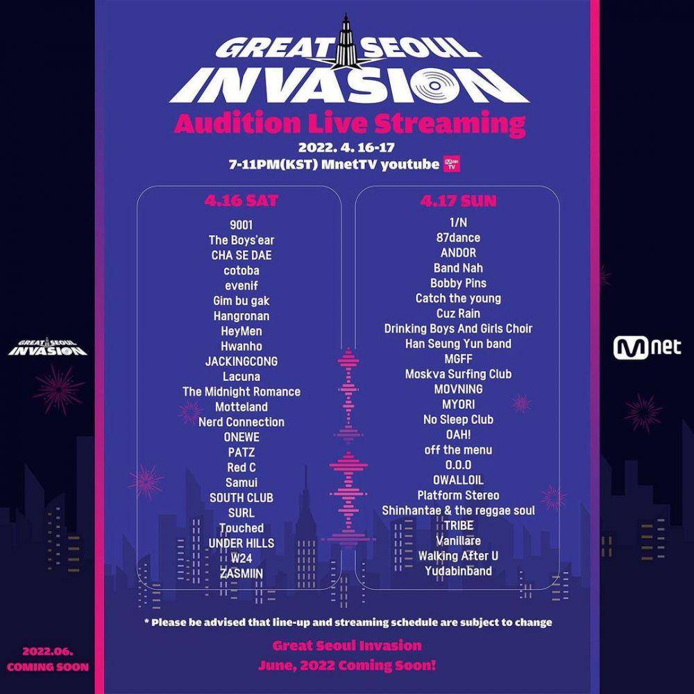 Kontestan Great Seoul Invasion (instagram.com/mnet_official)