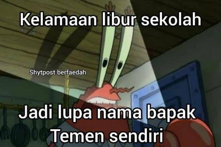 meme lucu libur sekolah (instagram.com/dibikinngakak)