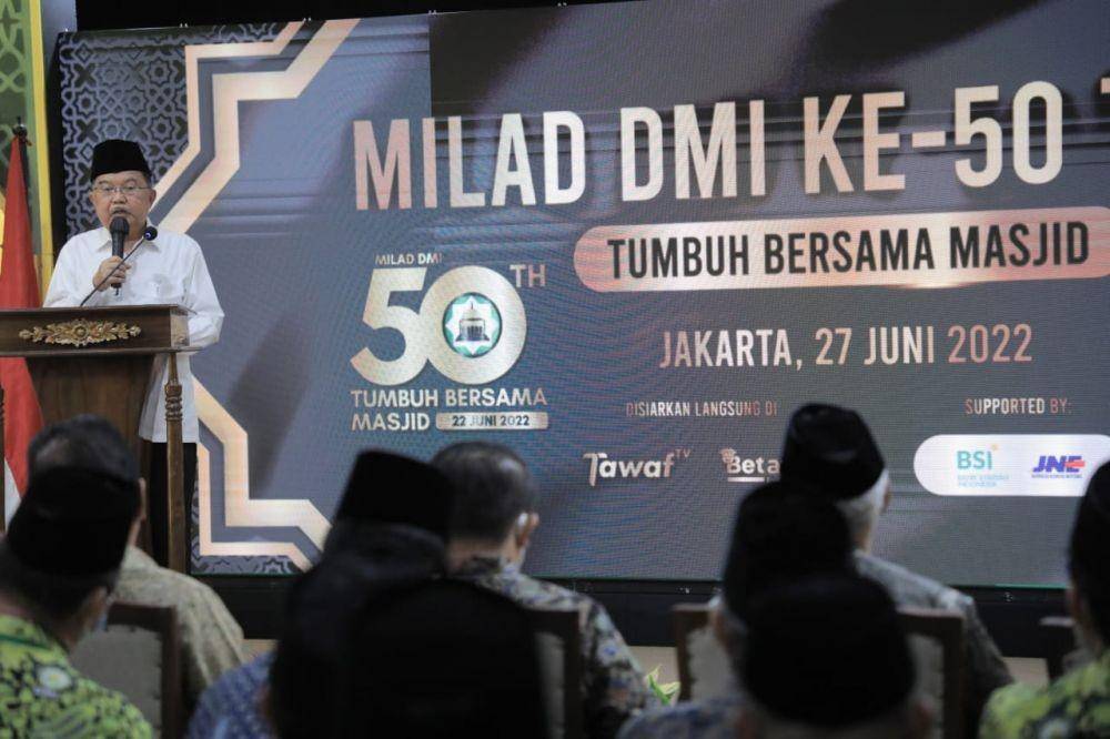 Jusuf Kalla saat Milad DMI ke-50 di Kantor Pusat DMI, Jalan Matraman, Jakarta Timur (Dok/DMI)
