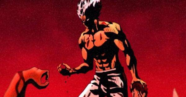 Garou menghajar para murid dojo  ( Dok. Madhouse / One Punch Man )