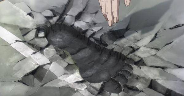Bekas jejak kaki Saitama  ( Dok. Madhouse / One Punch Man )