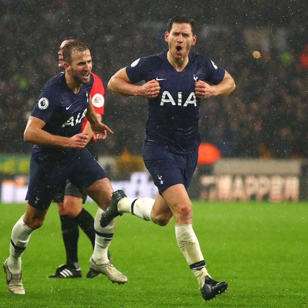 Selebrasi Jan Vertonghen saat membela Tottenham Hotspur. (instagram.com/jvertonghen)
