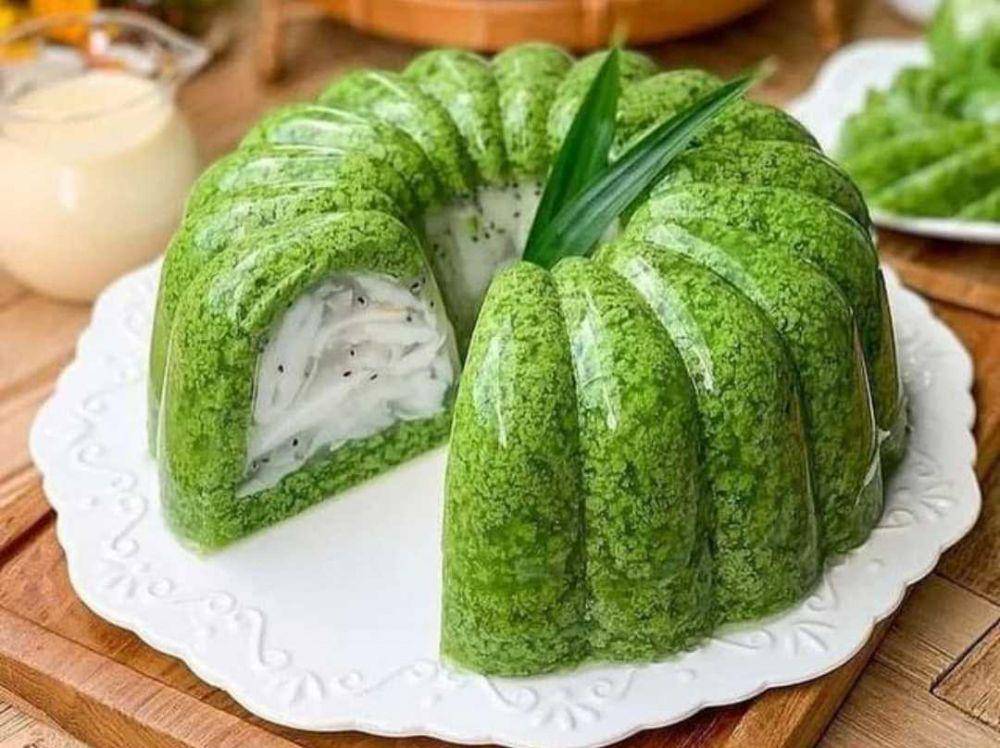 Puding lumut kelapa (instagram.com/vitakwee)