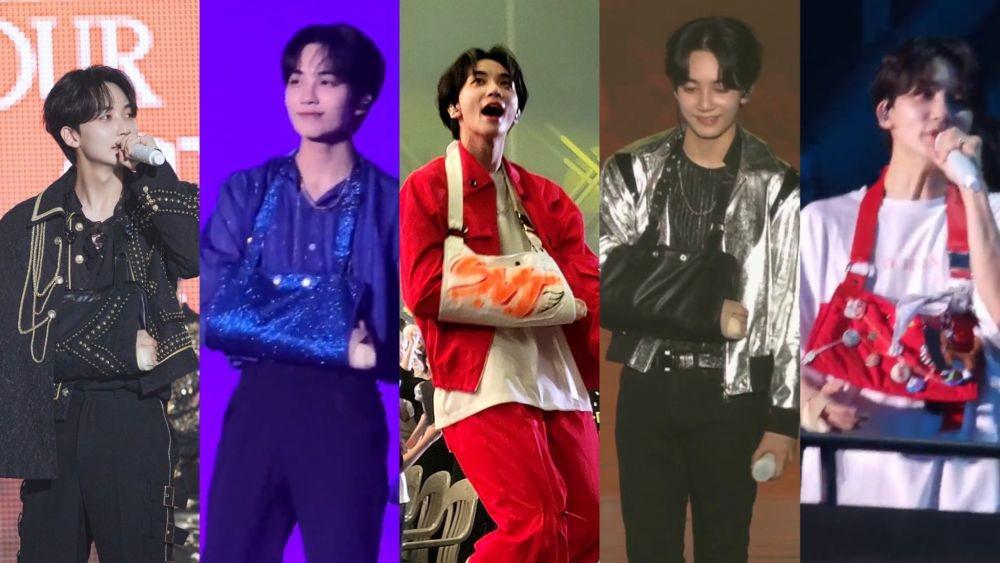 9 Potret Jeonghan SEVENTEEN Pakai Penyangga Tangan dengan Desain Unik