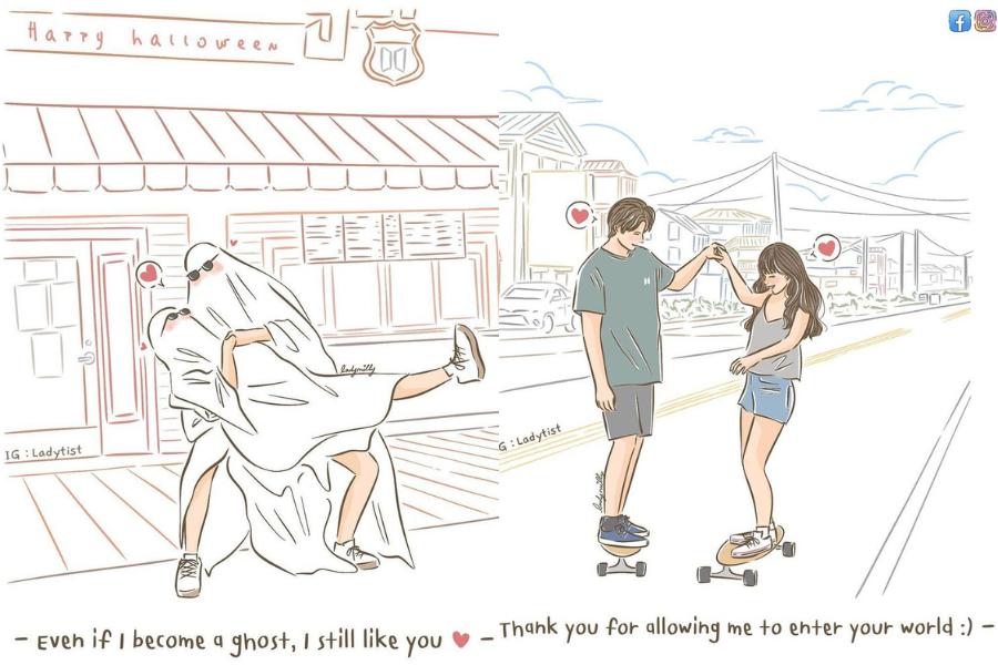 10 Ilustrasi Cewek Extrovert kalau Punya Pacar, Tingkahnya Konyol!