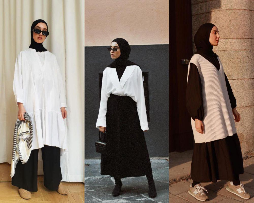 10 Inspirasi OOTD Monokrom ala Selebgram Imane Asry, Stylish Banget!