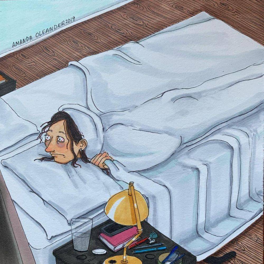 Ilustrasi ibu mengurus anak. (instagram.com/amandaoleander)