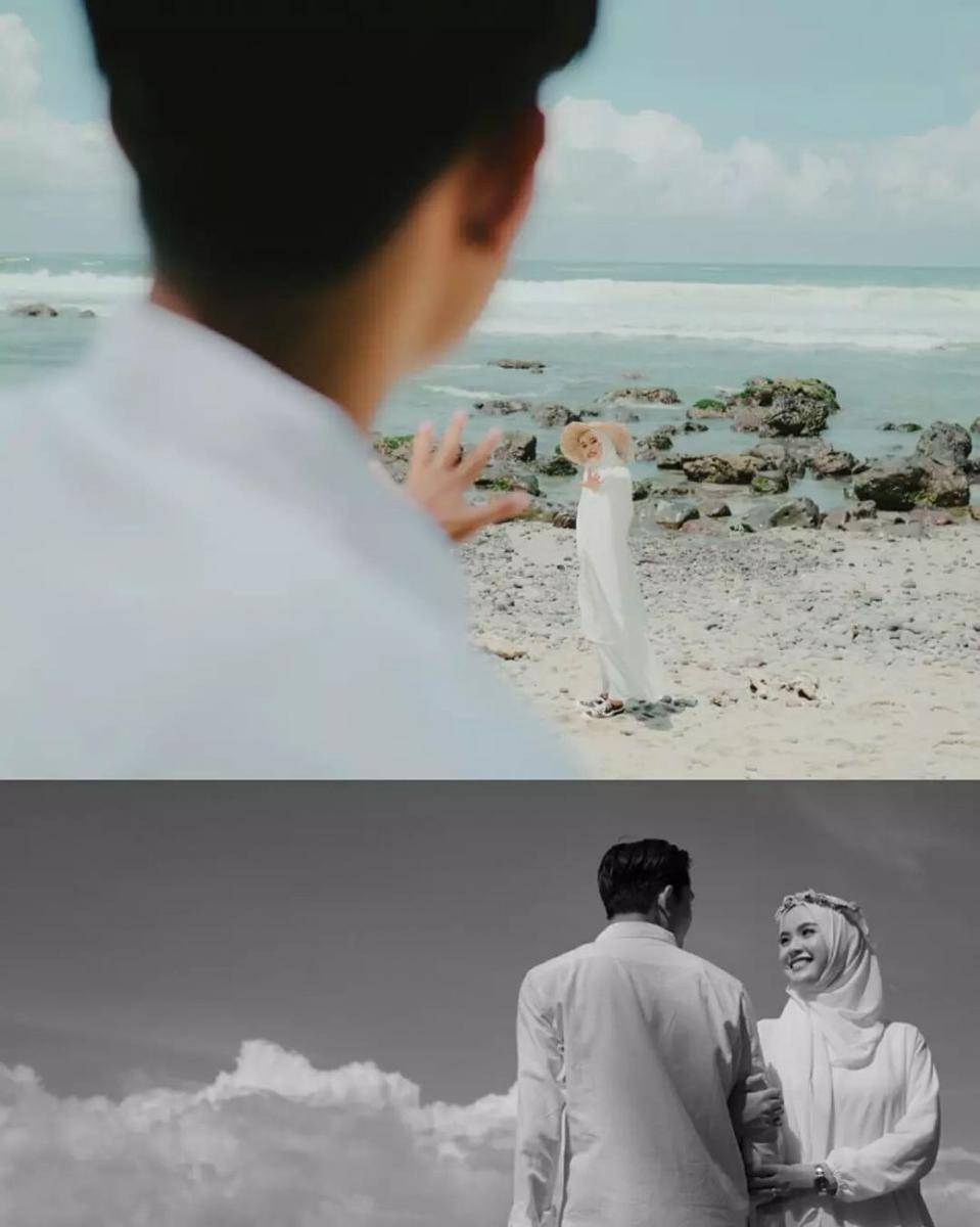 ide prewedding di pantai (instagram.com/preweddingstyle)
