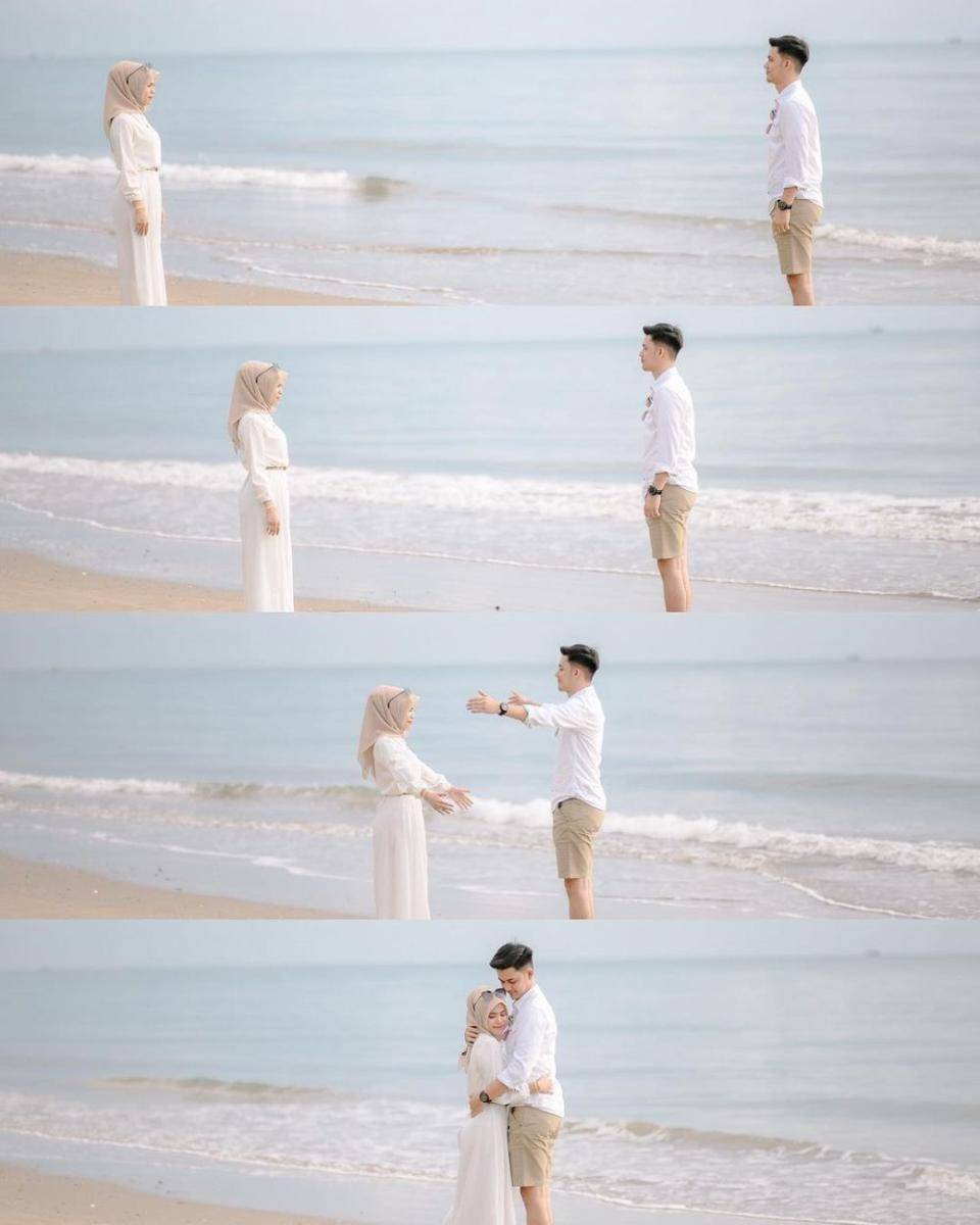 ide prewedding di pantai (instagram.com/preweddingstyle)