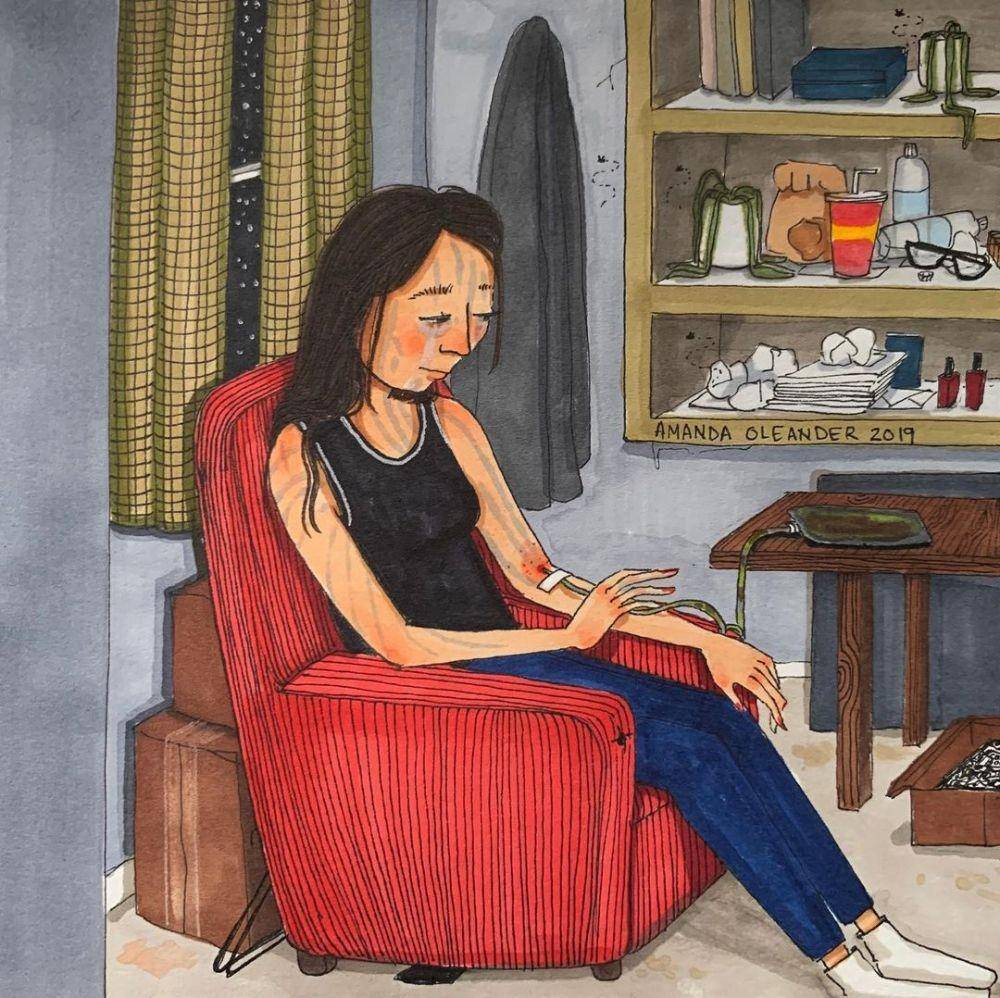 Ilustrasi ibu mengurus anak. (instagram.com/amandaoleander)