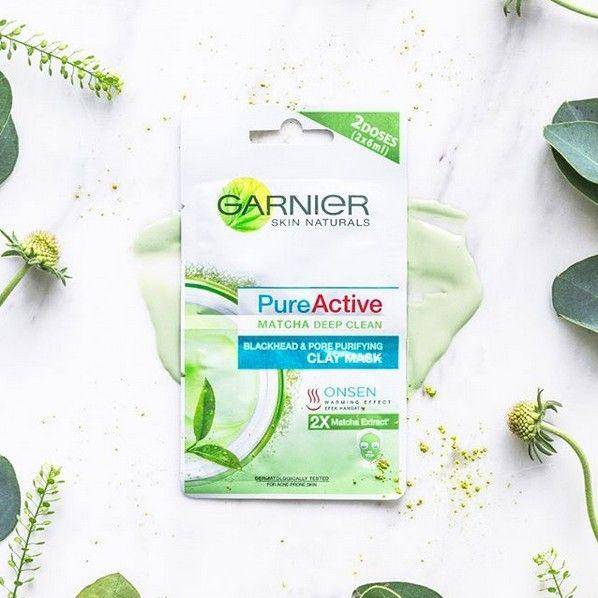Garnier Pure Active Matcha Onsen Clay Mask (Tokopedia/Oleholeh Medan)