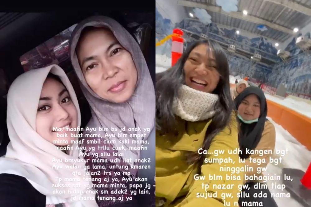 10 Kenangan Ayu Anjani dengan Ibu dan Adiknya yang Meninggal Dunia