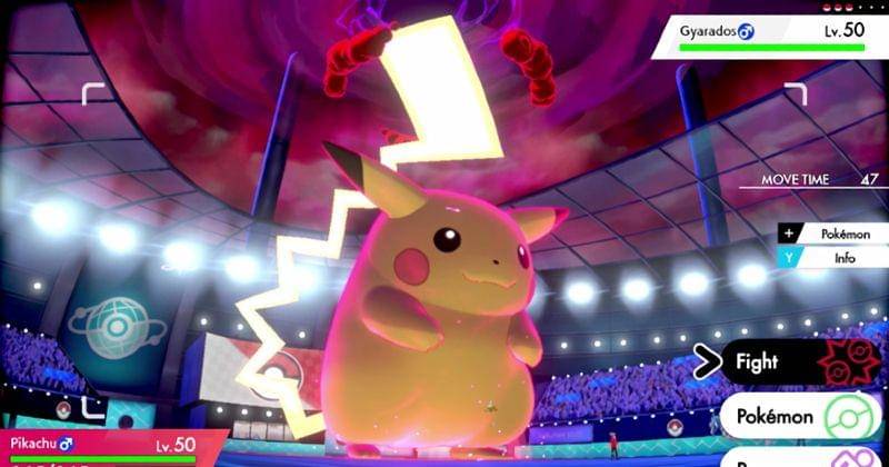 Gigantamax Pikachu di gim. (swordshield.pokemon.com)