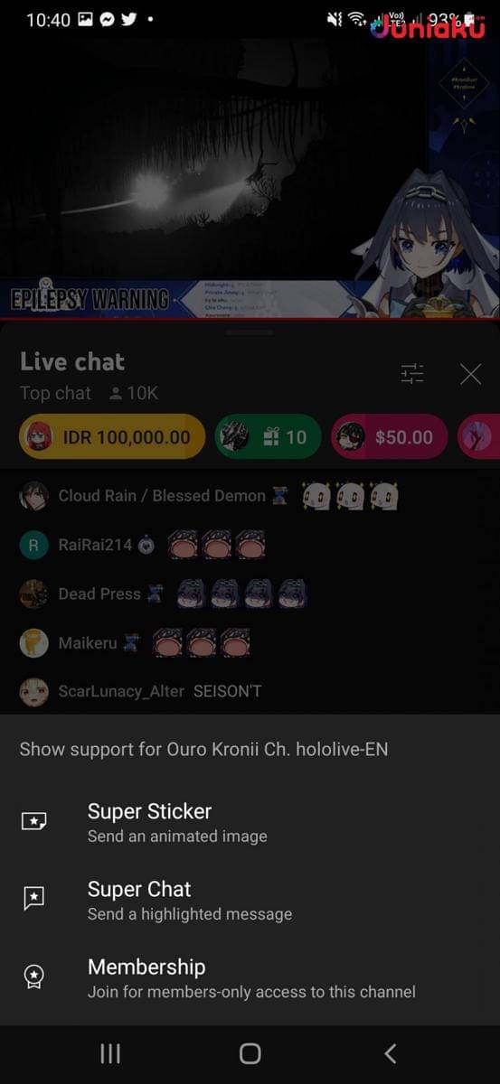 Tutorial fitur Super Chat Indonesia. duniaku.com/Adhitya Daniel