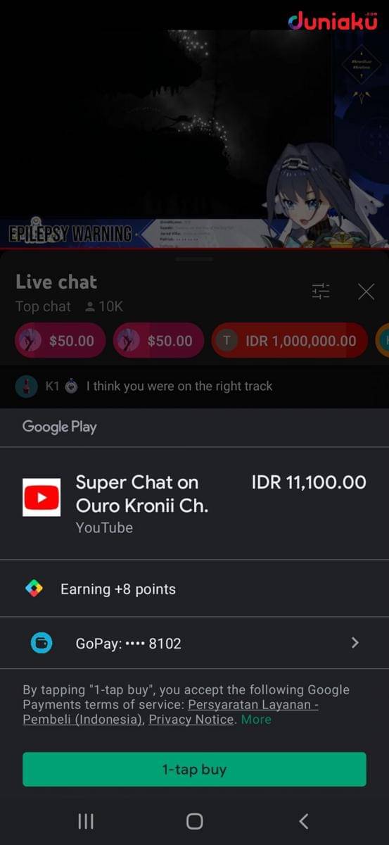 Tutorial fitur Super Chat Indonesia. duniaku.com/Adhitya Daniel