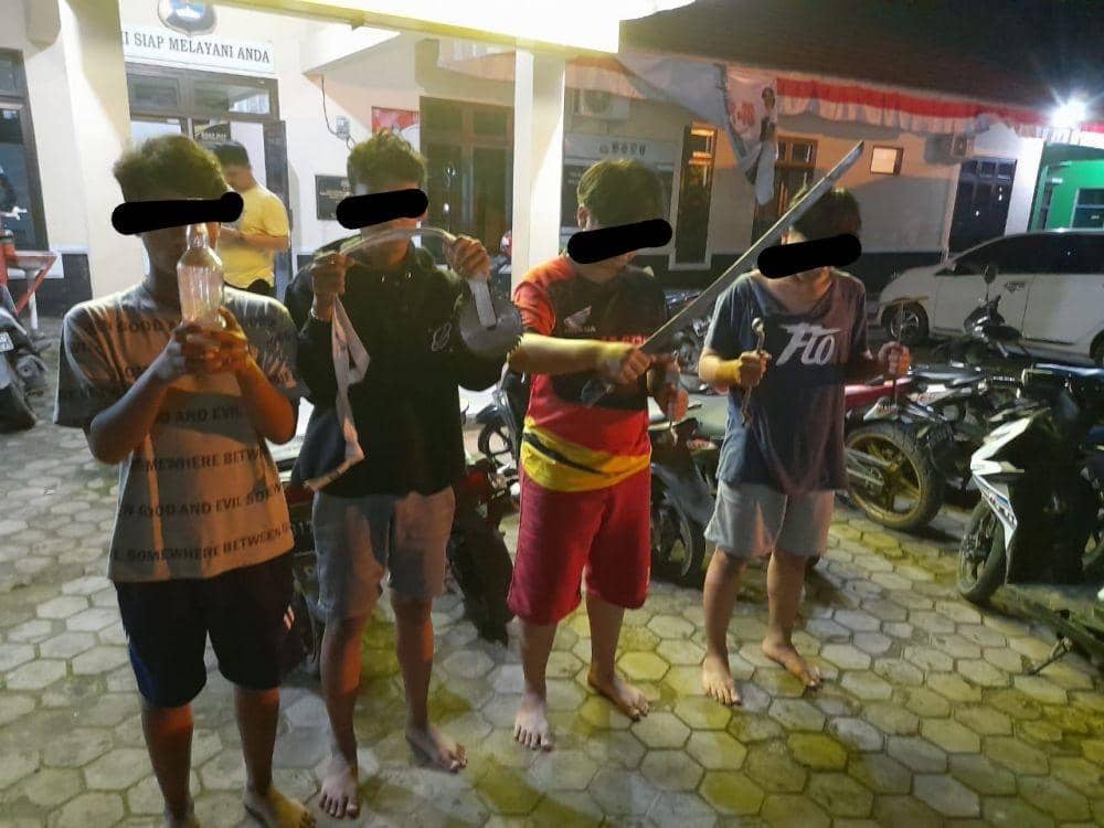 2 Geng Motor Tawuran di Bandar Lampung, Polisi Tangkap 7 Pelajar