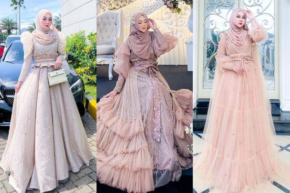 dress kondangan hijab glamor (instagram.com/ekaasyiqa)